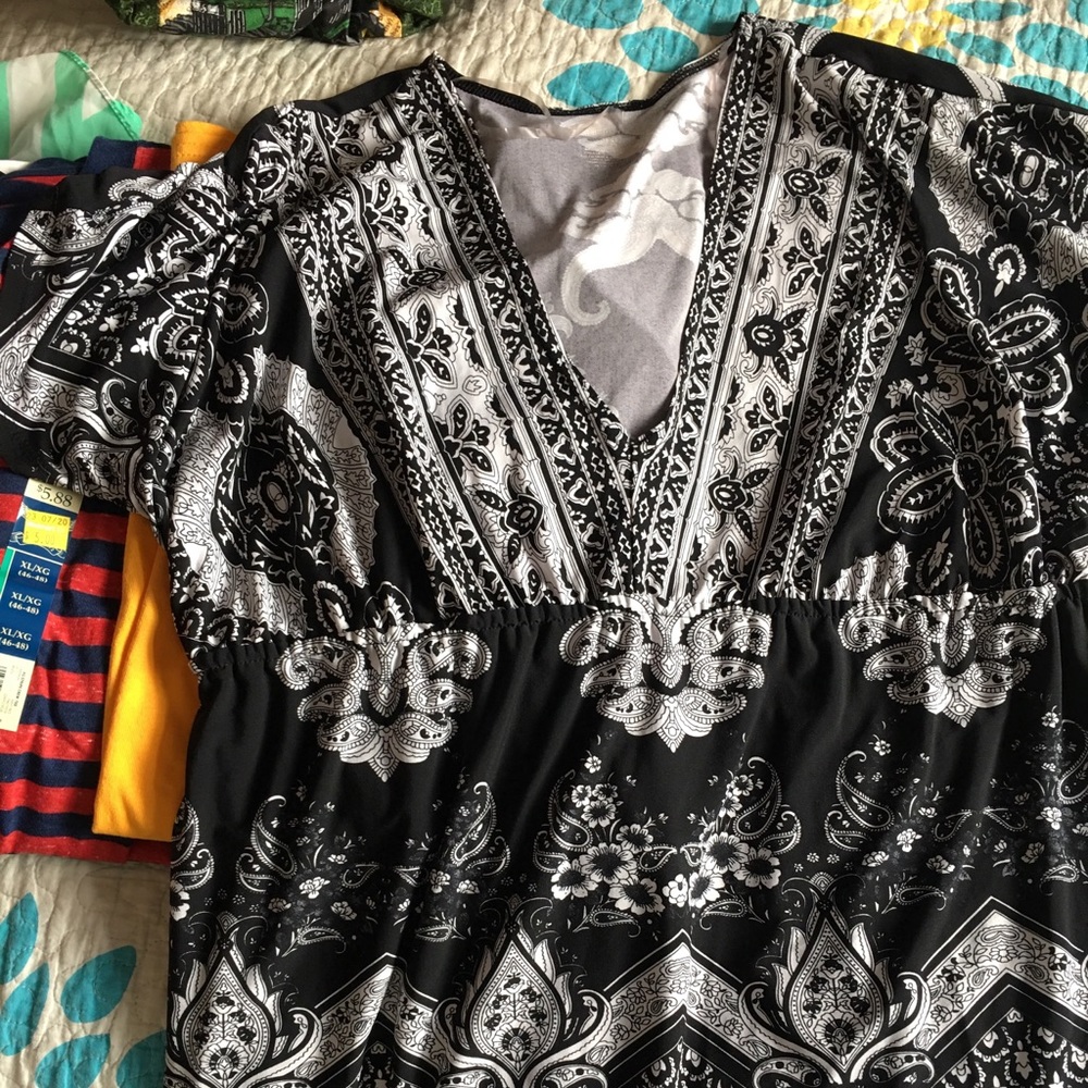 Lane Bryant black and white print  dress 18/20